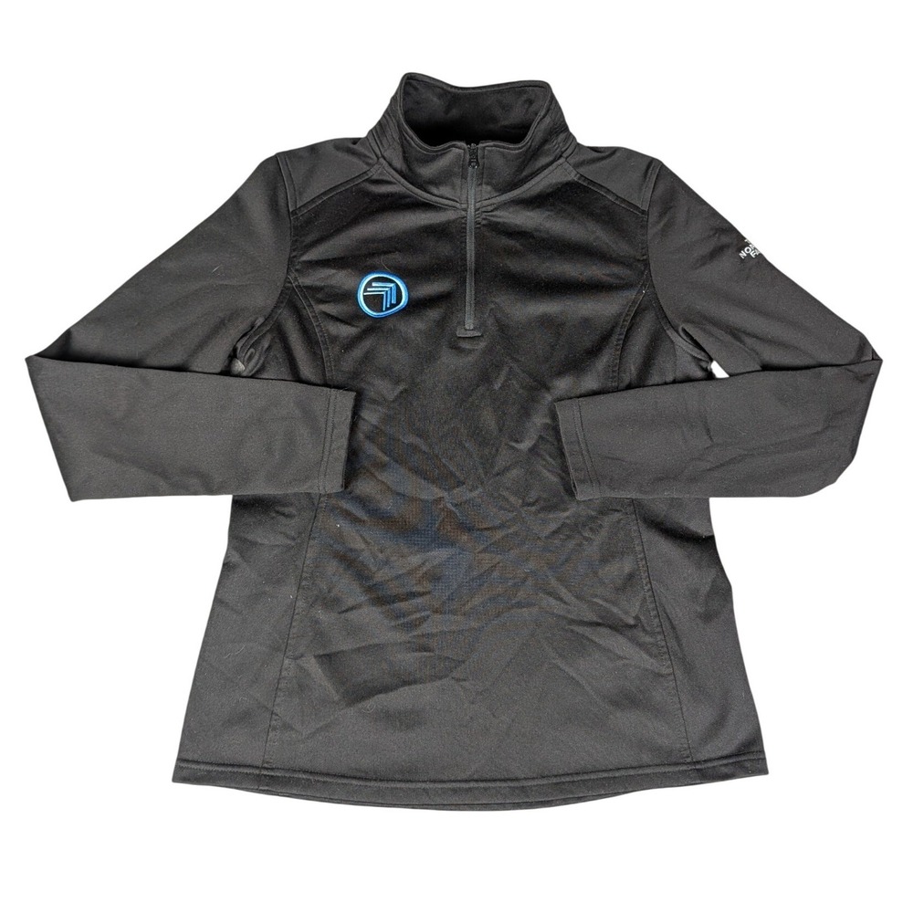 The North Face 1/4 Zip Pullover Womens Medium Black Technical Fleece Excellent